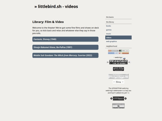 videos screenshot