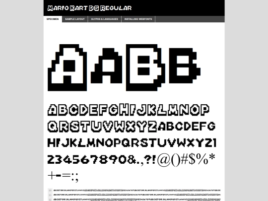mario kart font/mario-kart-ds_2-demo screenshot