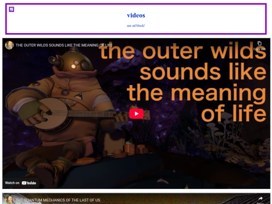 videos screenshot