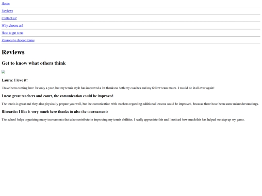 Reviews screenshot