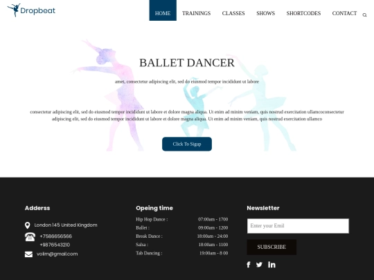 trainings screenshot