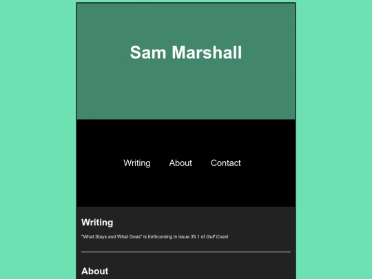 writing screenshot