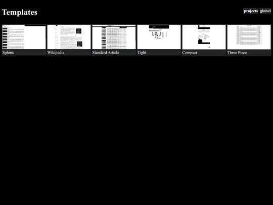 p/templates screenshot