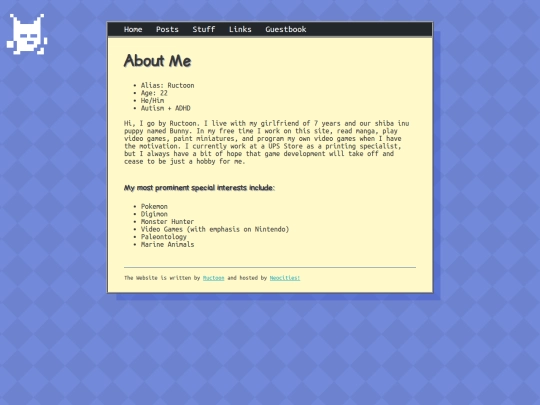 aboutMe screenshot