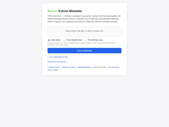 meento_extract_metadata screenshot