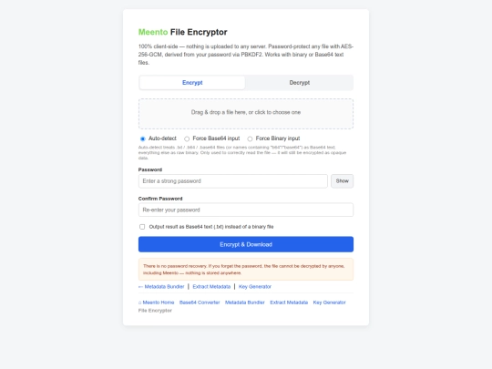 meento_file_encryptor screenshot