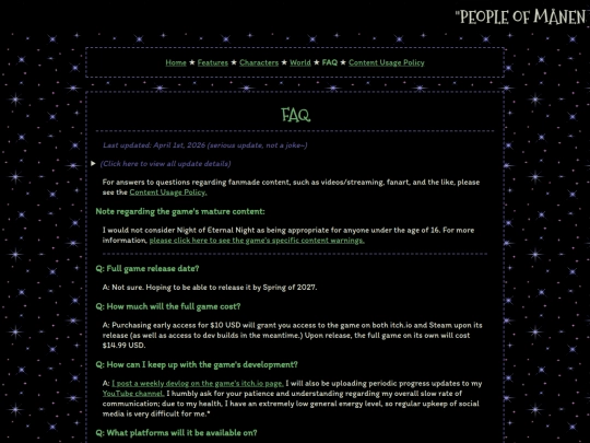 faq screenshot