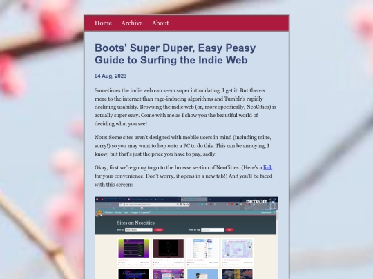 blog/posts/2023-08-04-Boots-Guide-To-The-Indie-Web screenshot