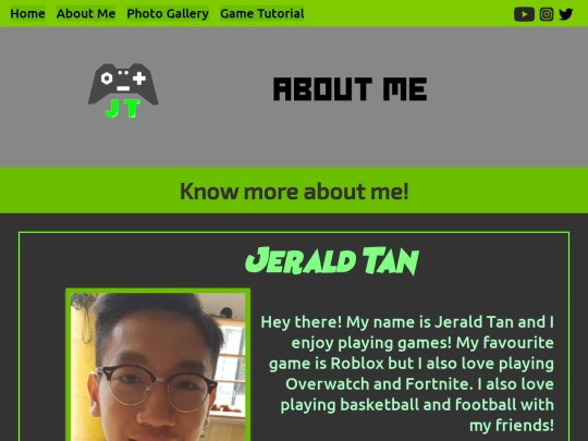 aboutme screenshot