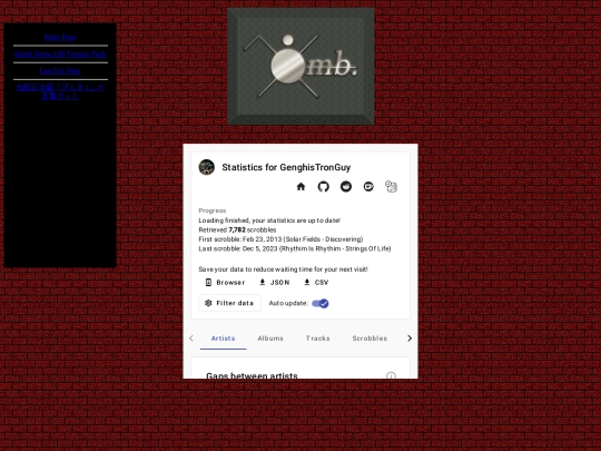 lastfmstats screenshot