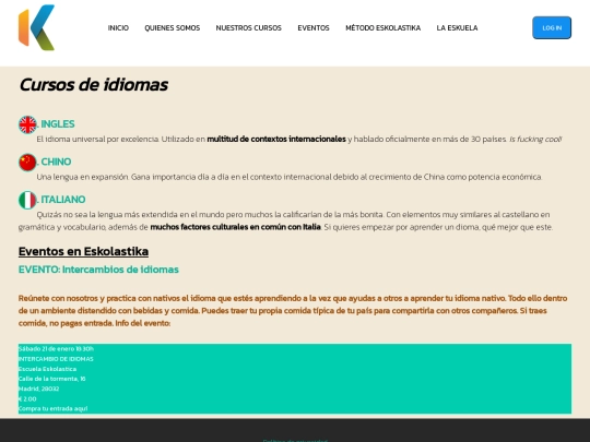 Idiomas screenshot