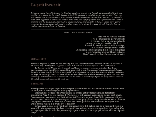 journal/livrenoir screenshot