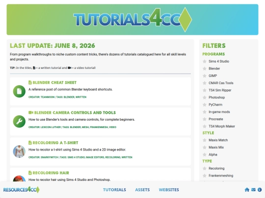 tutorials screenshot