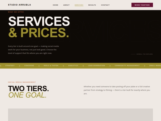 services screenshot