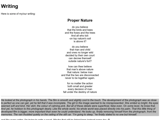 writing screenshot