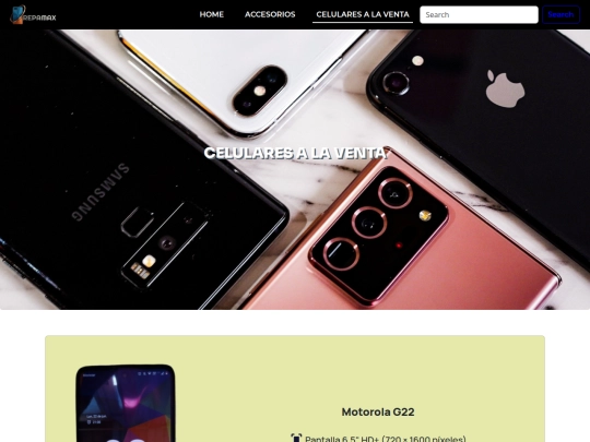Trabajo Final Bootstrap/Venta de celulares screenshot