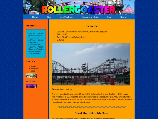 navbar pages/Coasters in Media/skyways screenshot