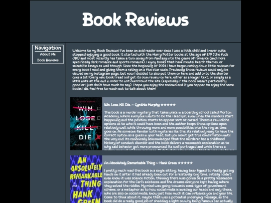 bookreviews screenshot