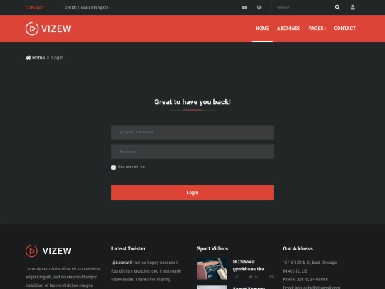 login screenshot