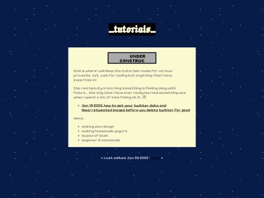 tutorials/tutorials screenshot