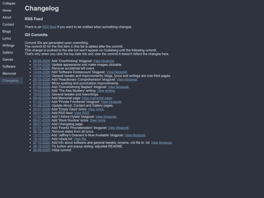changelog screenshot