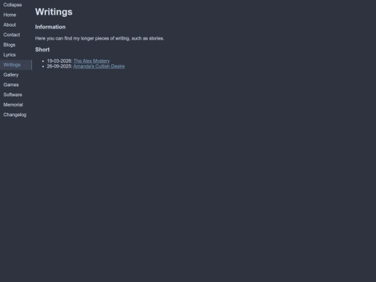 writings screenshot