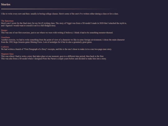 Stories screenshot