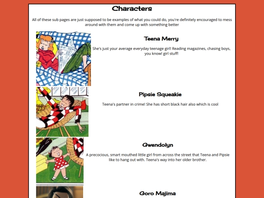 comicssection/characters screenshot