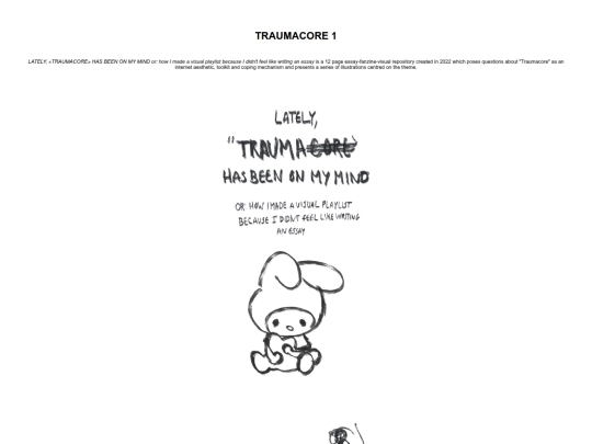 zine/trauma screenshot