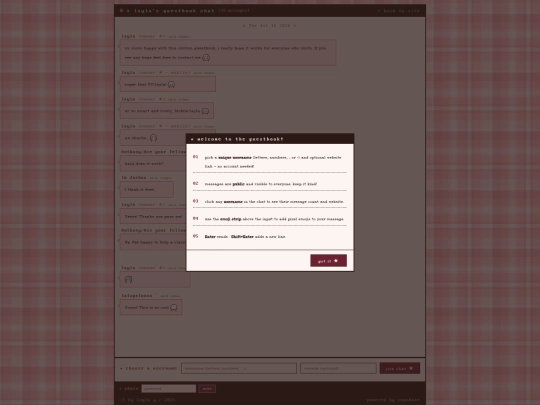 guestbook screenshot