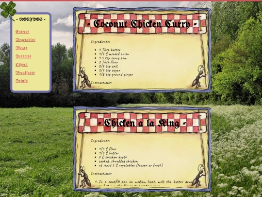 recipes-entrees screenshot
