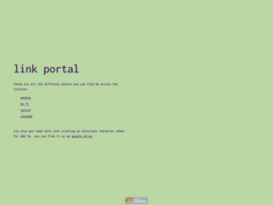 links screenshot