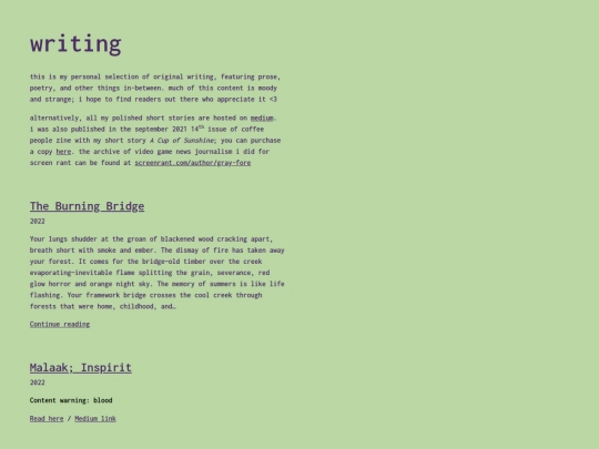 writing screenshot