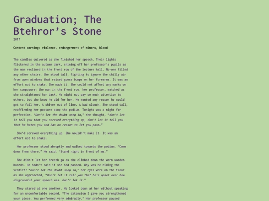 writing/graduation screenshot