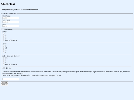 Math-Test screenshot