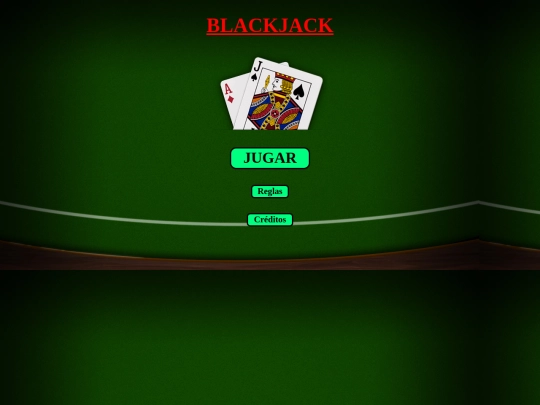 Blackjack Menu screenshot