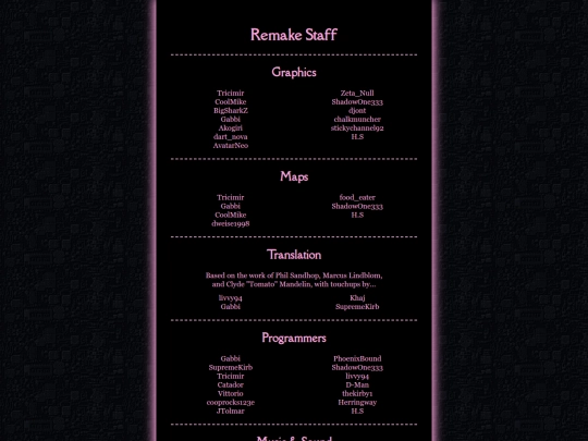 credits screenshot