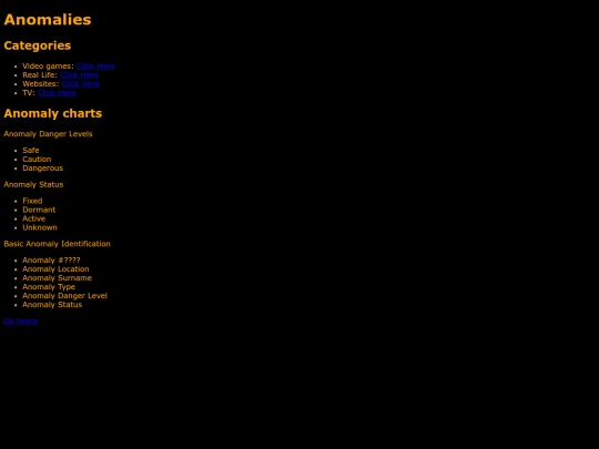 Categories screenshot