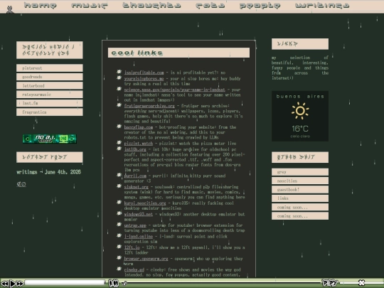 links screenshot