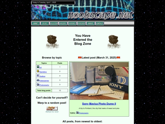 blog screenshot