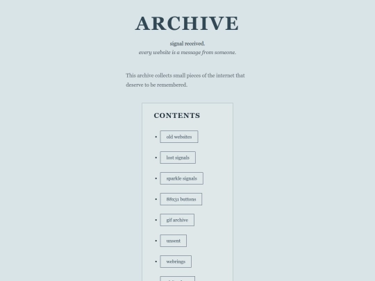 archive screenshot