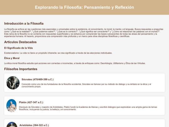 Pag web/Filosofia screenshot
