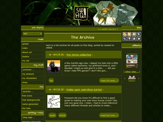 blogarchive screenshot