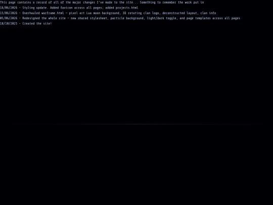 changelog screenshot