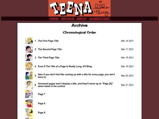 archive screenshot