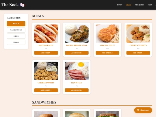 Menu/menu screenshot