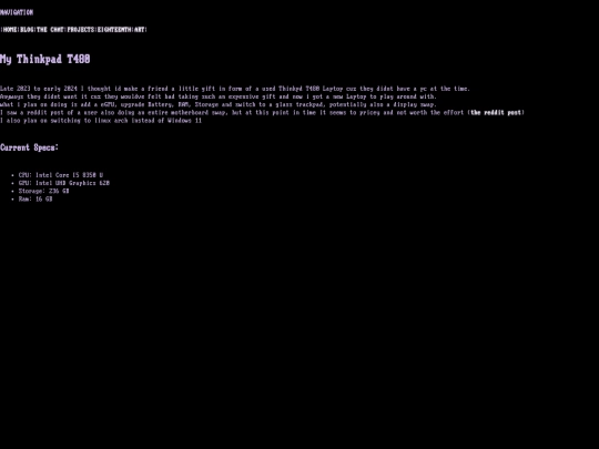 PROJECTS/T480 screenshot