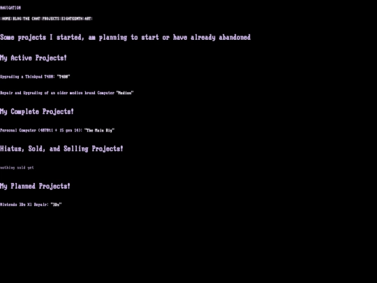 projects screenshot
