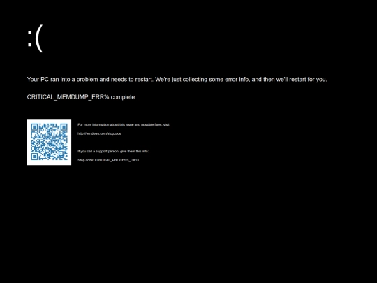 bsod screenshot