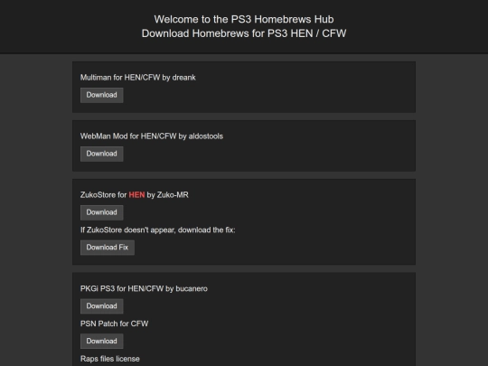 index screenshot